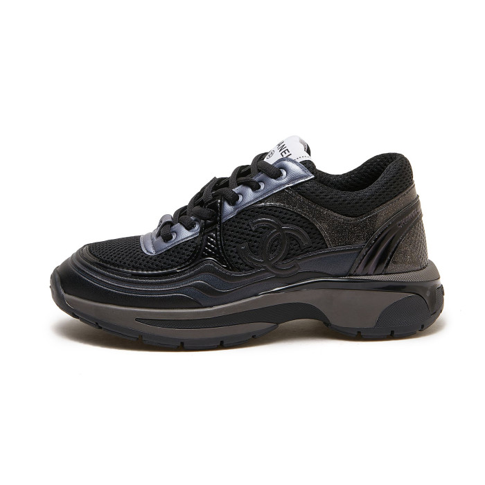 NIGO Chanel Women Men Thick Bottom Colorblocking Breathable Net Fashion Spring Summer Sneakers Trend Logo Strap Casual Shoes #nigo71869