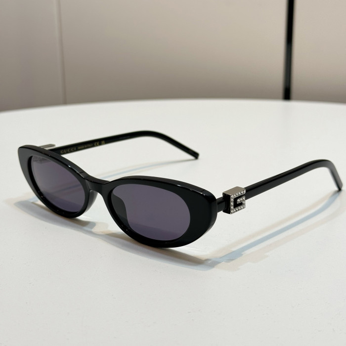 NIGO Gucci Men's and Women's Solid Color Square Logo Diamond Embellished Injection Molded Irregular Shaped Sunglasses Glasses #nigo75211