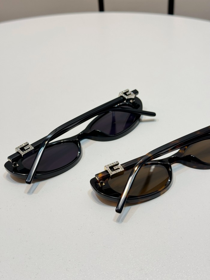 NIGO Gucci Men's and Women's Solid Color Square Logo Diamond Embellished Injection Molded Irregular Shaped Sunglasses Glasses #nigo75211