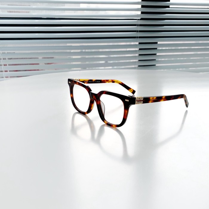 NIGO MiuMiu Women's Solid Color Temples Letters Decorative Acetate Irregularly Shaped Optical Frames Eyeglasses Glasses #nigo75191