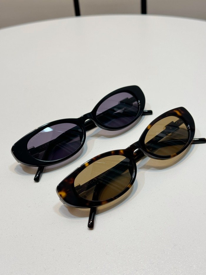 NIGO Gucci Men's and Women's Solid Color Square Logo Diamond Embellished Injection Molded Irregular Shaped Sunglasses Glasses #nigo75211