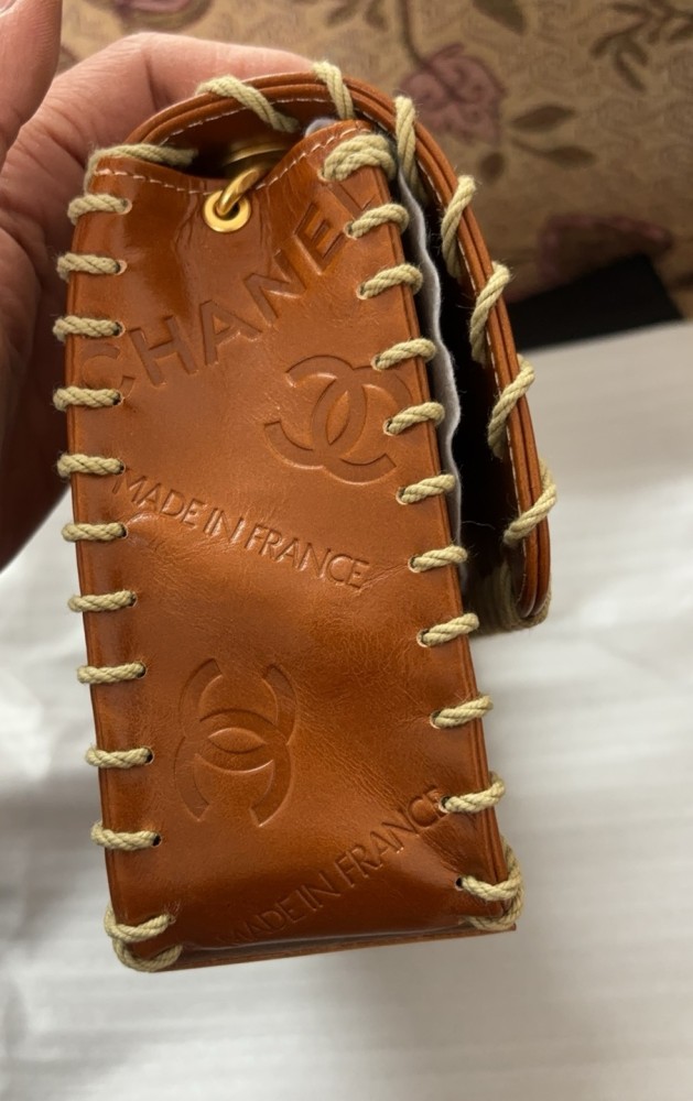 NIGO Chanel Vintage CF Women's Solid Color Cowhide Embossed Print Woven Shoulder Crossbody Bag Bags #nigo75198
