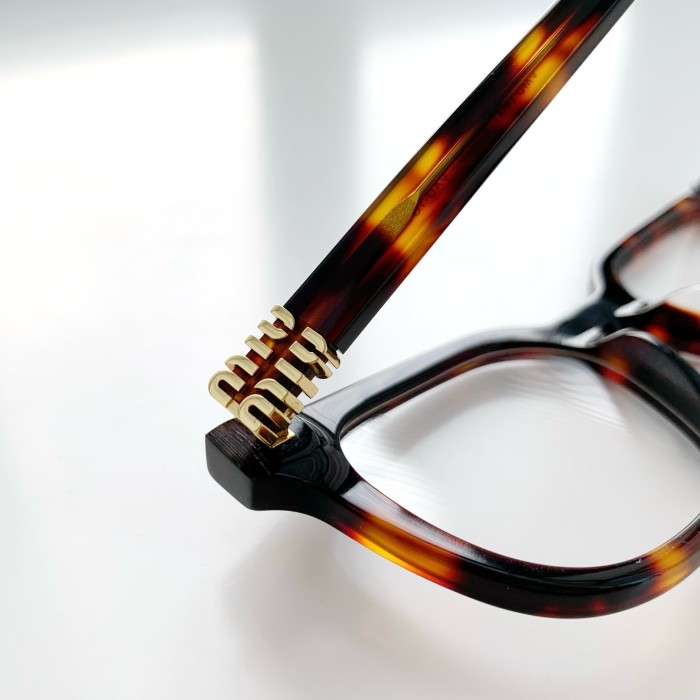 NIGO MiuMiu Women's Solid Color Temples Letters Decorative Acetate Irregularly Shaped Optical Frames Eyeglasses Glasses #nigo75191