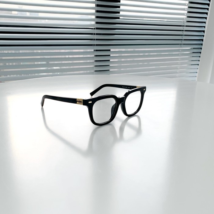 NIGO MiuMiu Women's Solid Color Temples Letters Decorative Acetate Irregularly Shaped Optical Frames Eyeglasses Glasses #nigo75191