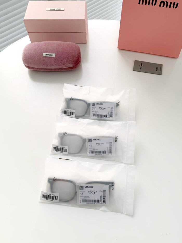 NIGO MiuMiu Women's Solid Color Temples Letters Decorative Acetate Irregularly Shaped Optical Frames Eyeglasses Glasses #nigo75191