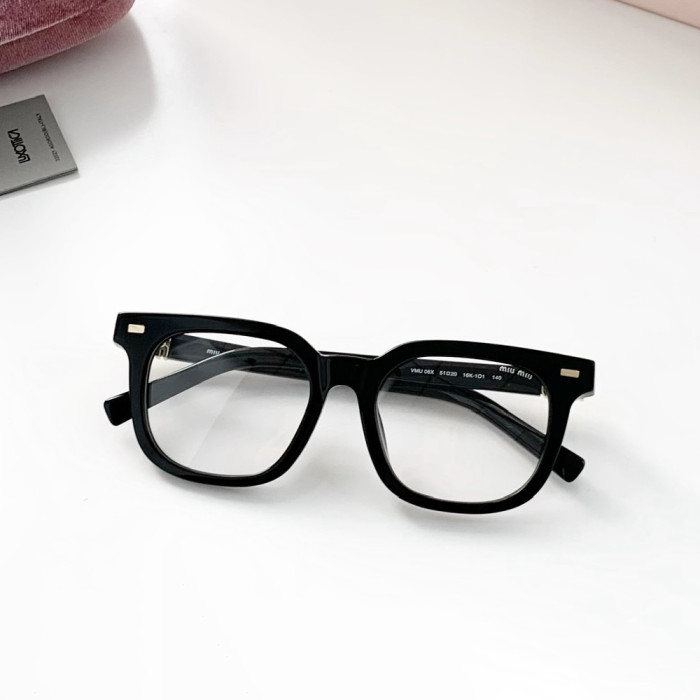 NIGO MiuMiu Women's Solid Color Temples Letters Decorative Acetate Irregularly Shaped Optical Frames Eyeglasses Glasses #nigo75191