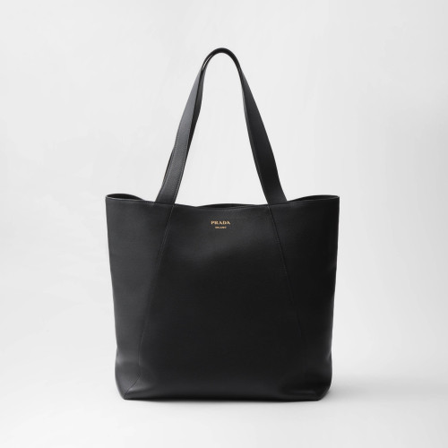 NIGO Prada Men's Letter Logo Printed Solid Color Leather Shopping Bag Shoulder Tote Bags #nigo75222