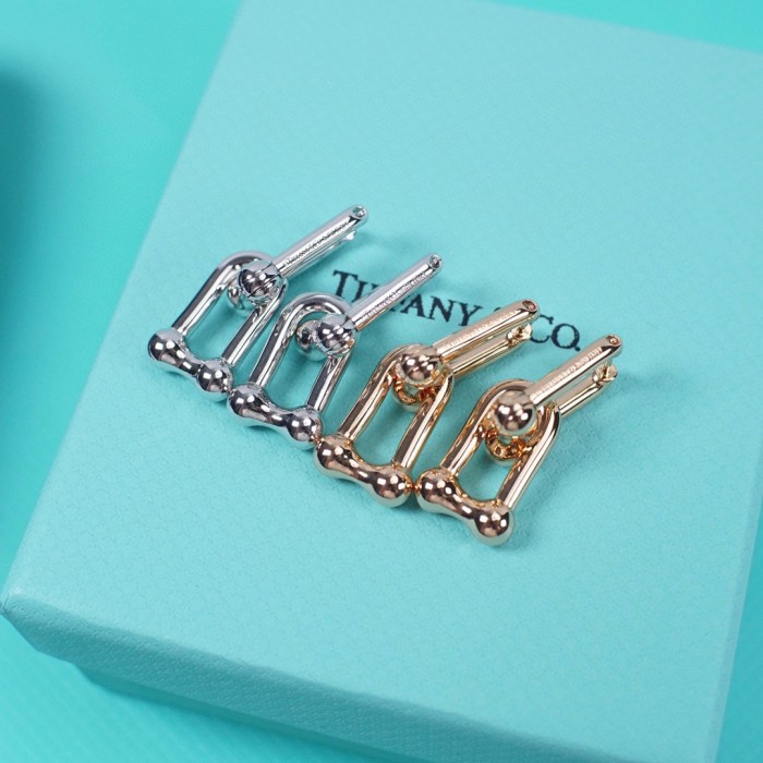 NIGO Tiffany & Co. Hardwear Collection Large Chain Hoop Earrings V Gold Fashion Luxury Sexy Earrings Jewelry Accessories  #nigo71962