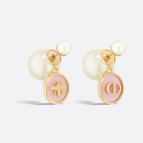 NIGO Dior Tribales Women's Asymmetric Pattern Resin Beads Dangle Metal Earrings Jewelry #nigo75213