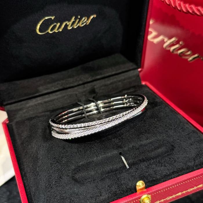 NIGO Cartier ETINCELLE DE CARTIER Women's Solid Color Set Round Diamonds Bracelet Jewelry #nigo75221