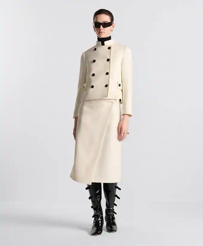 NIGO Dior Women's Autumn And Winter Solid Color Collar Double Breasted Long Sleeved Jacket Vest Two Piece Set #nigo75232