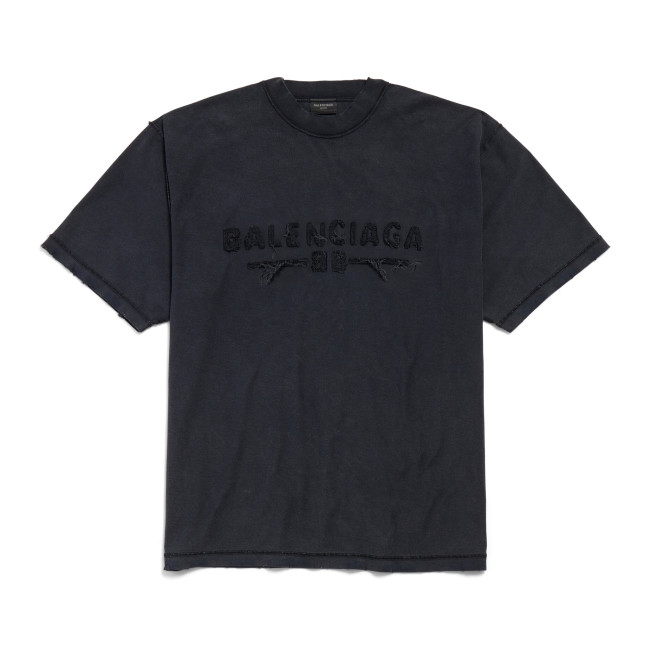 NIGO Balenciaga Men's Summer Applique Embroidery Letter Print Round Neck Solid Color Short Sleeve T-Shirt #nigo75233