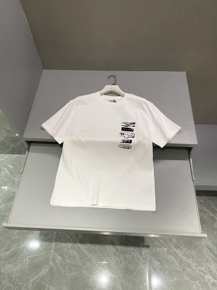 NIGO Dior Men's Summer Solid Color Graphic Printed Round Neck Cotton Short Sleeve T-Shirt #nigo75238