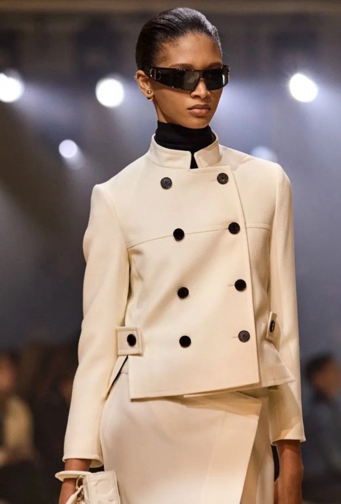 NIGO Dior Women's Autumn And Winter Solid Color Collar Double Breasted Long Sleeved Jacket Vest Two Piece Set #nigo75232