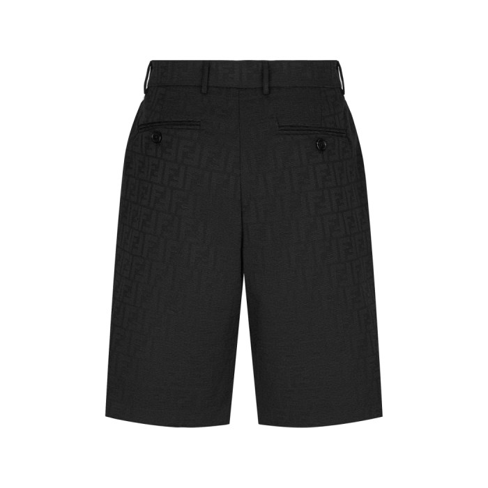 NIGO Fendi Men's Summer Solid Colour Letter Logo Print Bermuda Shorts Pants #nigo75239