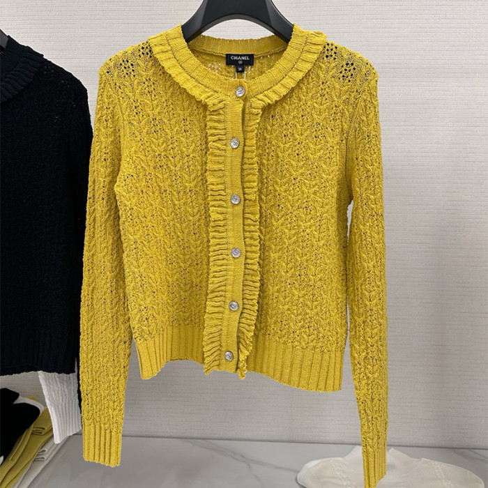 NIGO Chanel Women's Spring, Autumn And Winter Cotton Single-Breasted Solid Color Long-Sleeved Knitted Cardigan Ngvp #nigo9941
