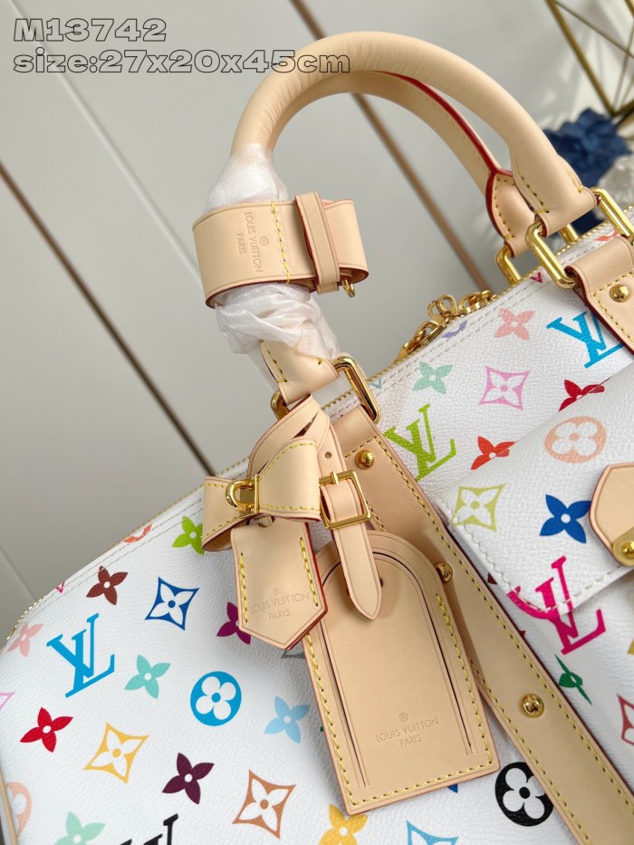 NIGO Louis Vuitton Keepall Bandoulière 45 Men's Detachable Adjustable Shoulder Strap Zipper Closure Canvas with Colorful Print Shoulder Handbag Bag Bags #nigo75241