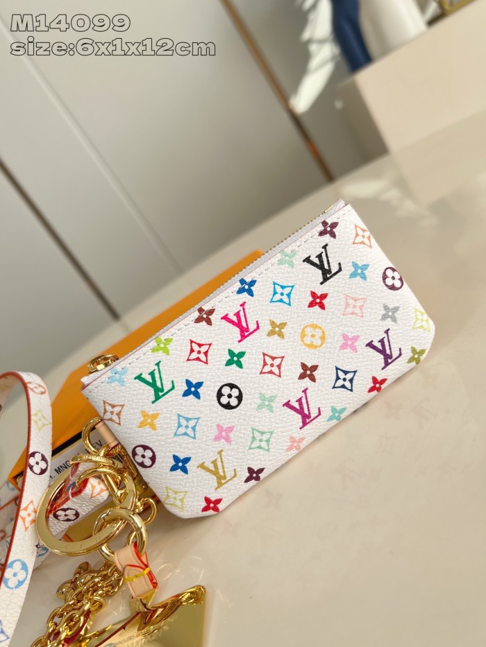 NIGO Louis Vuitton LV x TM Women's Chain Shoulder Strap Colorful Printed Shoulder Slanting Cell Phone Bag Bags #nigo75244