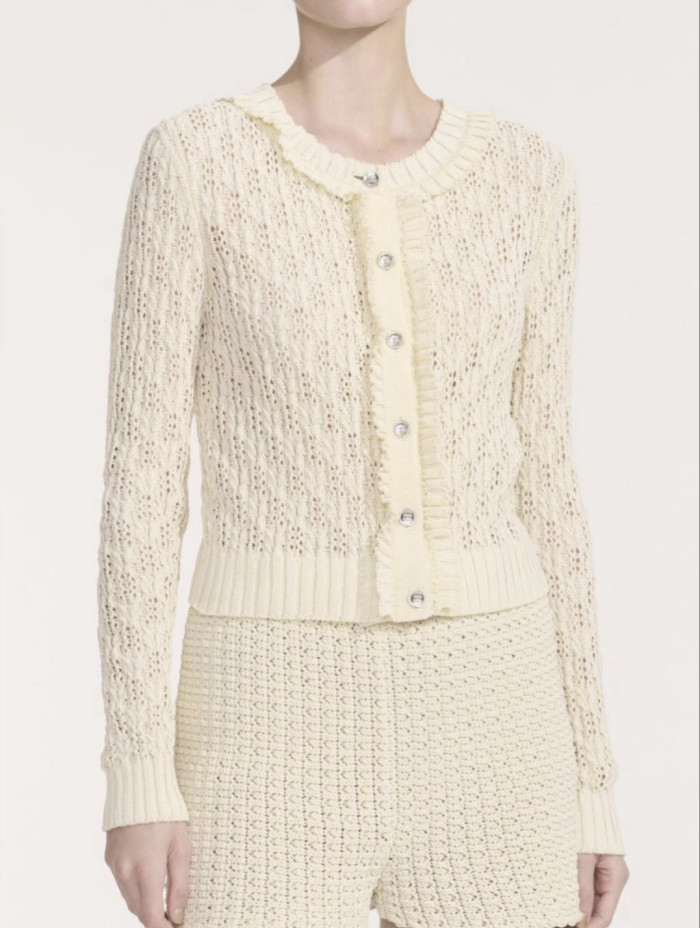 NIGO Chanel Women's Spring, Autumn And Winter Cotton Single-Breasted Solid Color Long-Sleeved Knitted Cardigan Ngvp #nigo9941