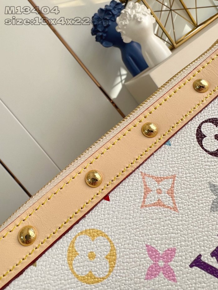 NIGO Louis Vuitton Pochette Accessoires Women's Detachable Chain Colorful Printed Zipper Closure Coated Canvas Single Shoulder Slanting Clutch Bag Bags #nigo75243