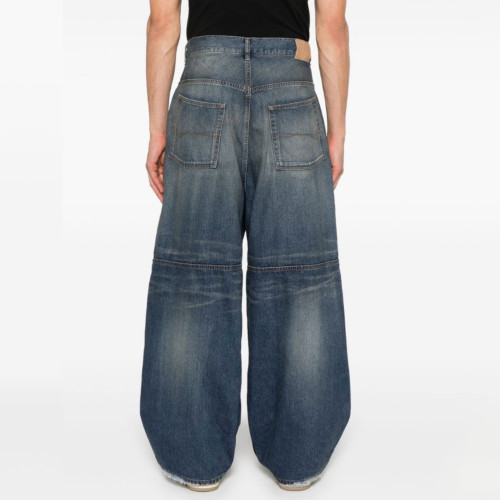 NIGO Balenciaga Men's Four Seasons Baggy Wide Leg Pants Zipper Solid Color Casual Denim Jeans Ngvp #nigo9939
