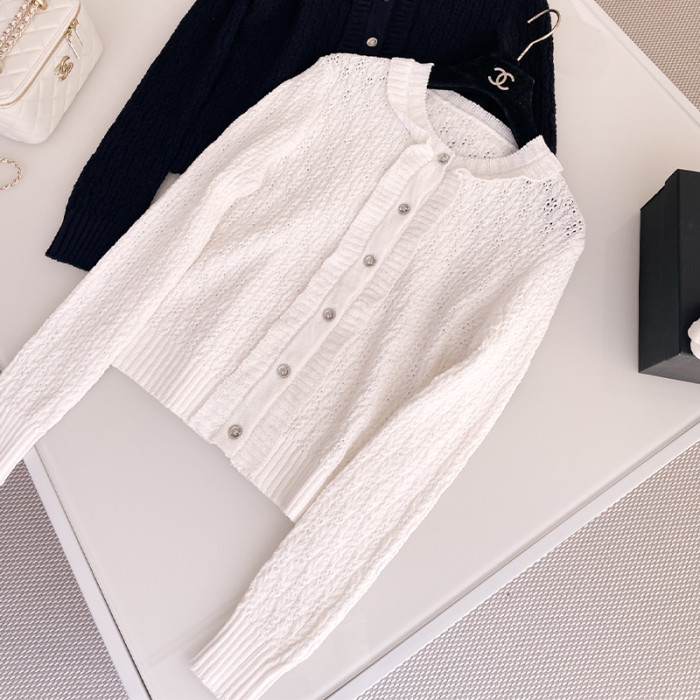 NIGO Chanel Women's Spring, Autumn And Winter Cotton Single-Breasted Solid Color Long-Sleeved Knitted Cardigan Ngvp #nigo9941