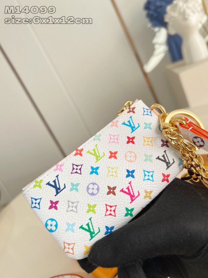 NIGO Louis Vuitton LV x TM Women's Chain Shoulder Strap Colorful Printed Shoulder Slanting Cell Phone Bag Bags #nigo75244