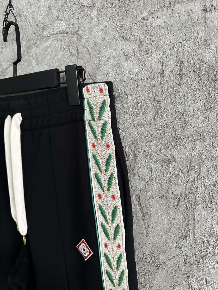 NIGO Casablanca Men's Solid Color Mid-Rise Straight Leg Cotton Long Lace-Up Casual Pants #nigo75258