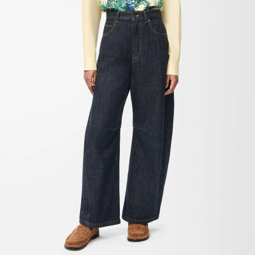 NIGO Loewe Women's Spring & Autumn Solid Color Mid Waist Regular Fit Casual Jeans Pants #nigo75263