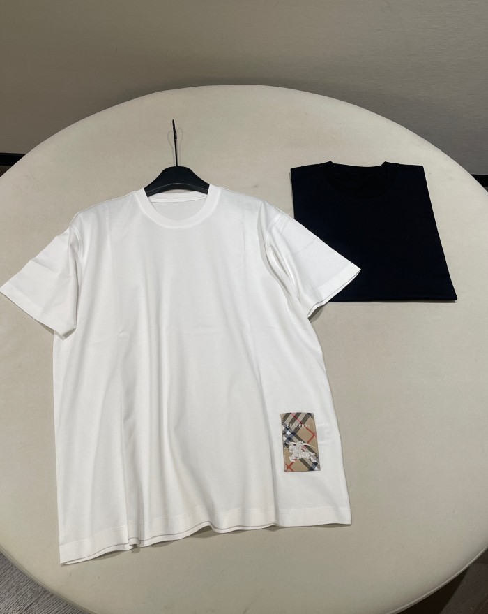 NIGO Burberry Men's Summer Embroidered Logo Round Neck Cotton Short Sleeve T-Shirt #nigo75264