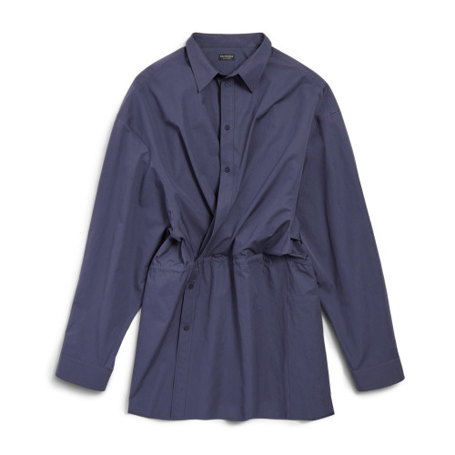 NIGO Balenciaga Women's Spring and Autumn Solid Color Waisted Shirt Neck Regular Fit Long Sleeve Dresses #nigo75261