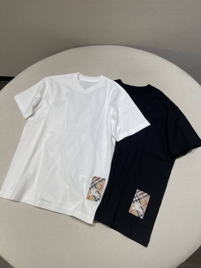 NIGO Burberry Men's Summer Embroidered Logo Round Neck Cotton Short Sleeve T-Shirt #nigo75264
