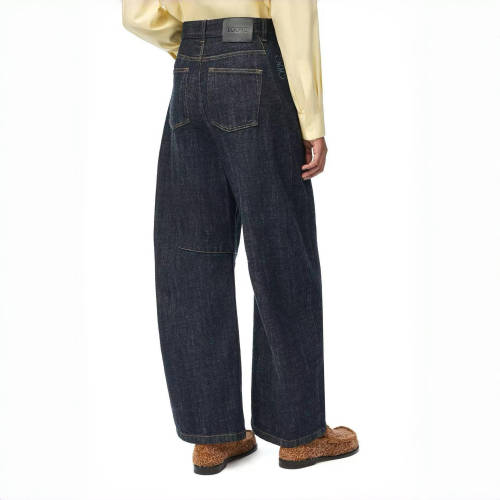 NIGO Loewe Women's Spring & Autumn Solid Color Mid Waist Regular Fit Casual Jeans Pants #nigo75263