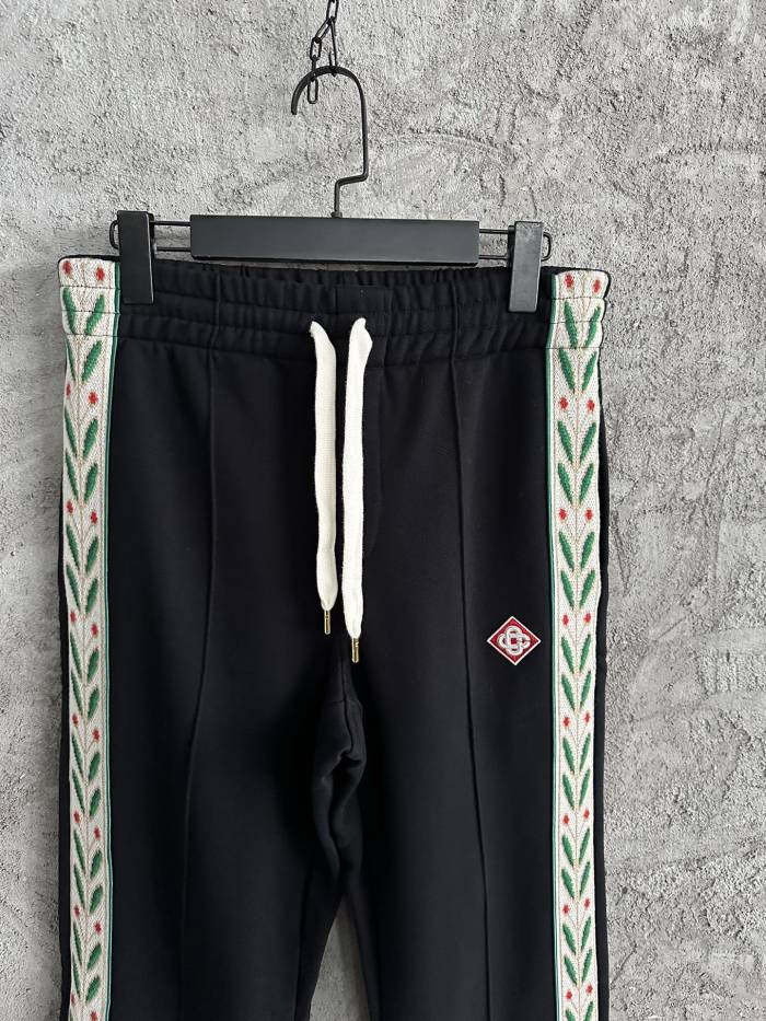 NIGO Casablanca Men's Solid Color Mid-Rise Straight Leg Cotton Long Lace-Up Casual Pants #nigo75258
