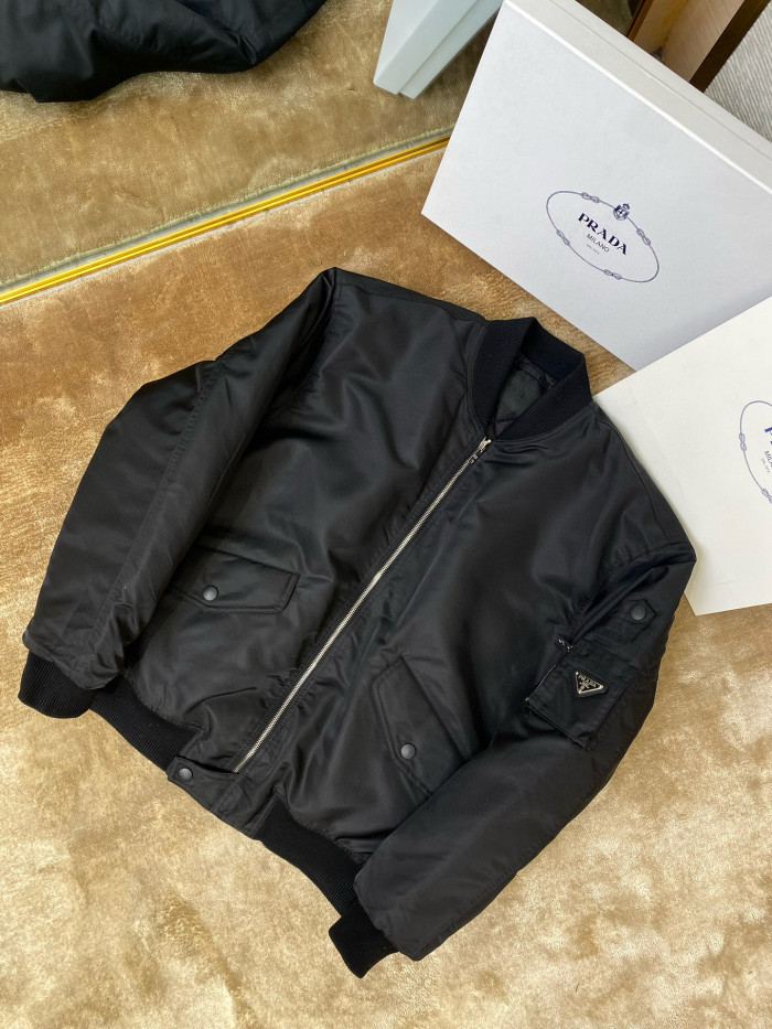NIGO Prada Men's Fall And Winter Recycled Nylon Fabric Zipper Long Sleeve Jacket #nigo75271