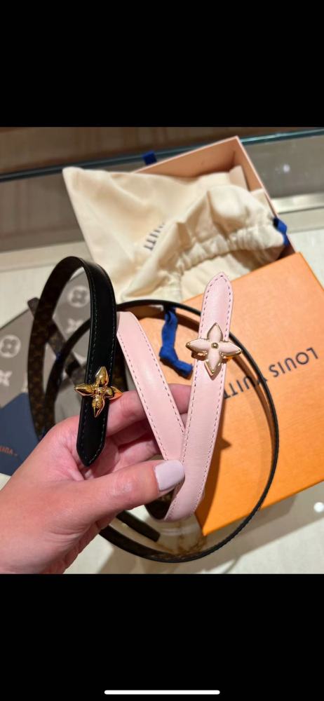 NIGO Louis Vuitton LV Mini Flowergram Women's Monogrammed Leather Reversible Belt #nigo75288