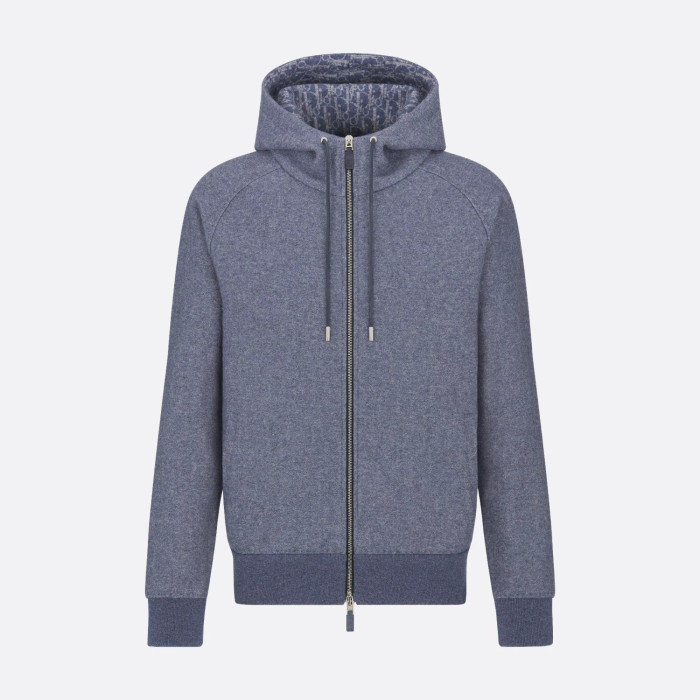 NIGO Dior Men's Spring and Autumn Solid Color Jacquard Cashmere Hooded Zipper Long Sleeve Jacket Drawstring Lace-Up Leisure Pants Suit Set #nigo75272