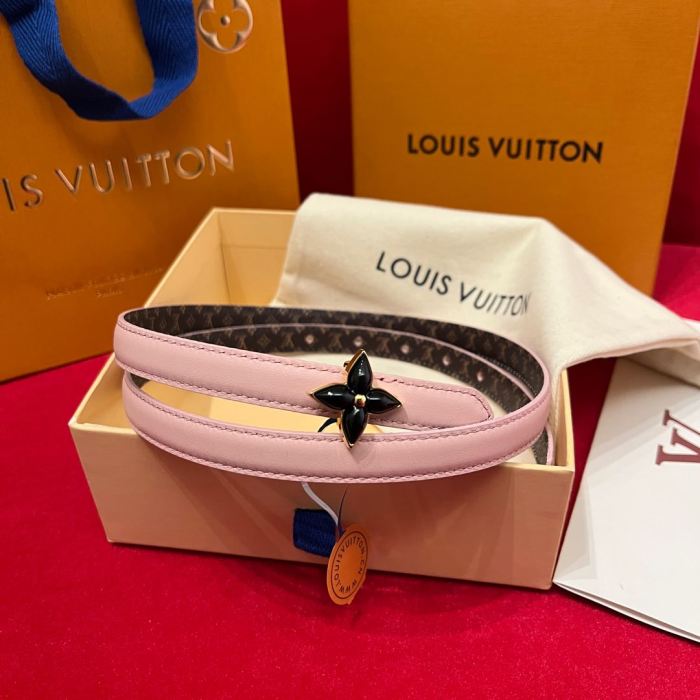 NIGO Louis Vuitton LV Mini Flowergram Women's Monogrammed Leather Reversible Belt #nigo75288
