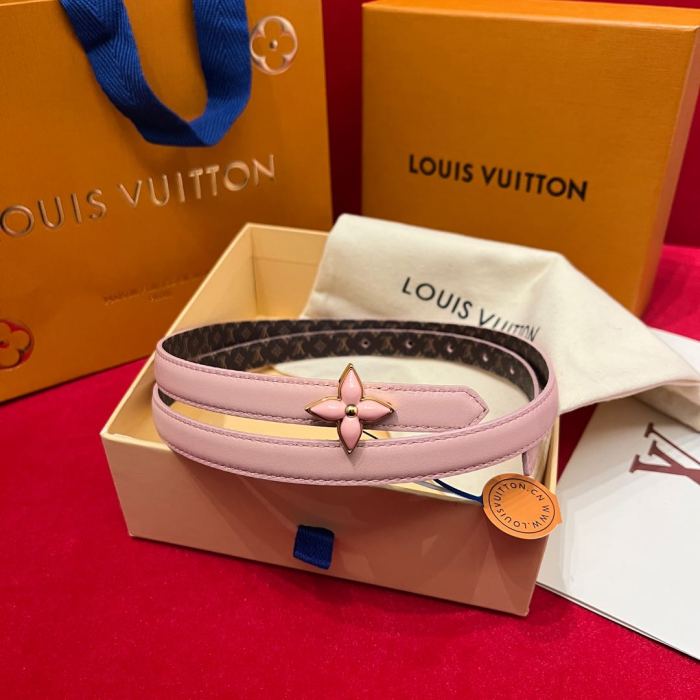 NIGO Louis Vuitton LV Mini Flowergram Women's Monogrammed Leather Reversible Belt #nigo75288