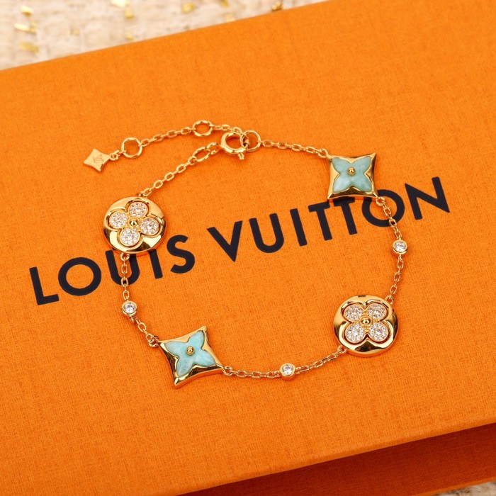 NIGO Louis Vuitton COLOR BLOSSOM BB MULTI-MOTIFS Women's Shell Diamond Set Bracelet Jewelry #nigo75312