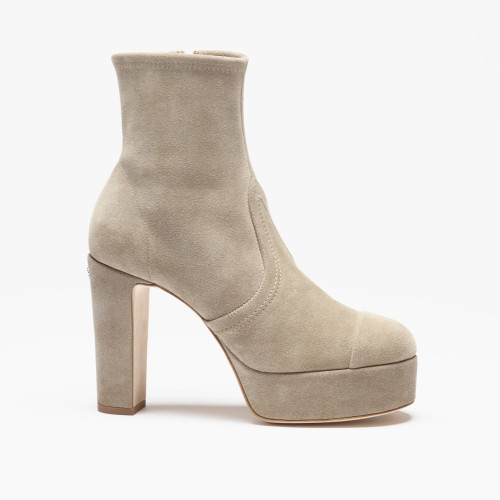 NIGO Chanel Women's Retro Sheep Suede Thigh High Boots Chunky Heel Stretch Skinny Boots High Heel 11.5CM Elegant Long Boots  Shoes #nigo71992