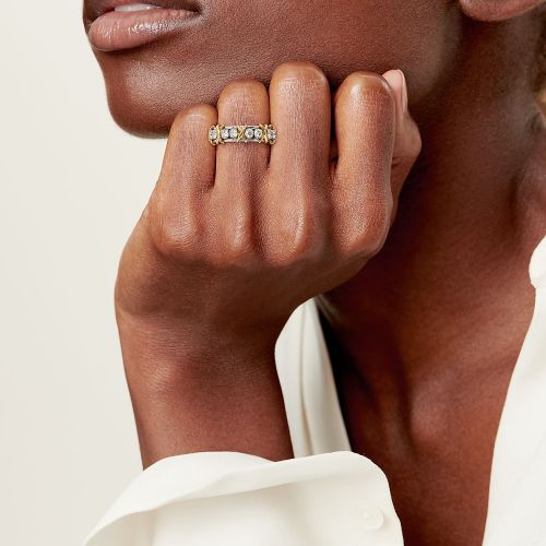 NIGO Tiffany & Co. Men's Women's Jean Schlumberger by Tiffany Collection Sixteen Stone Diamond Ring Jewelry Accessories Ngvp #nigo9954