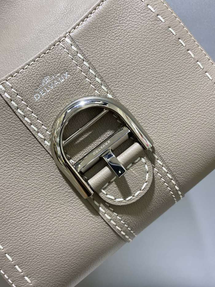 NIGO Delvaux Women's Outside Stitching Solid Color Calfskin Handheld Slanting Shoulder Bag Bag #nigo75294