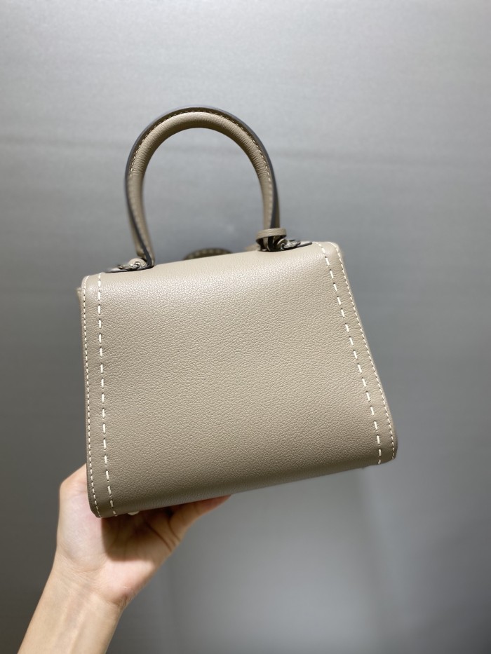 NIGO Delvaux Women's Outside Stitching Solid Color Calfskin Handheld Slanting Shoulder Bag Bag #nigo75294