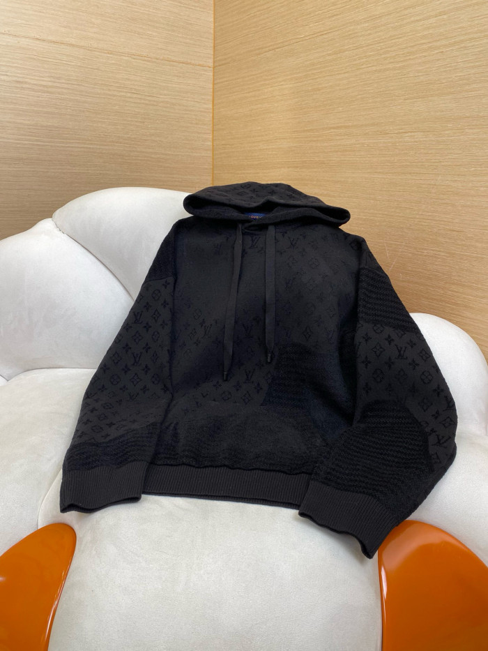 NIGO Louis Vuitton Men's Spring and Autumn Solid Color Letter Printed Cotton Long Sleeve Hooded Sweatshirt #nigo75315
