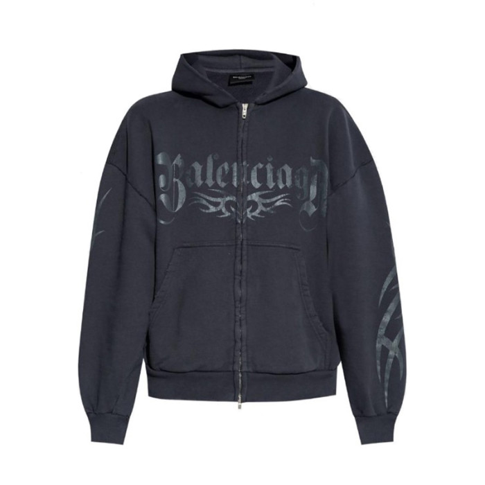 NIGO Balenciaga Men's Women's Spring And Autumn Letter Printed Solid Color Zipper Loose Solid Color Hooded Sweatshirt Jacket Ngvp #nigo9958