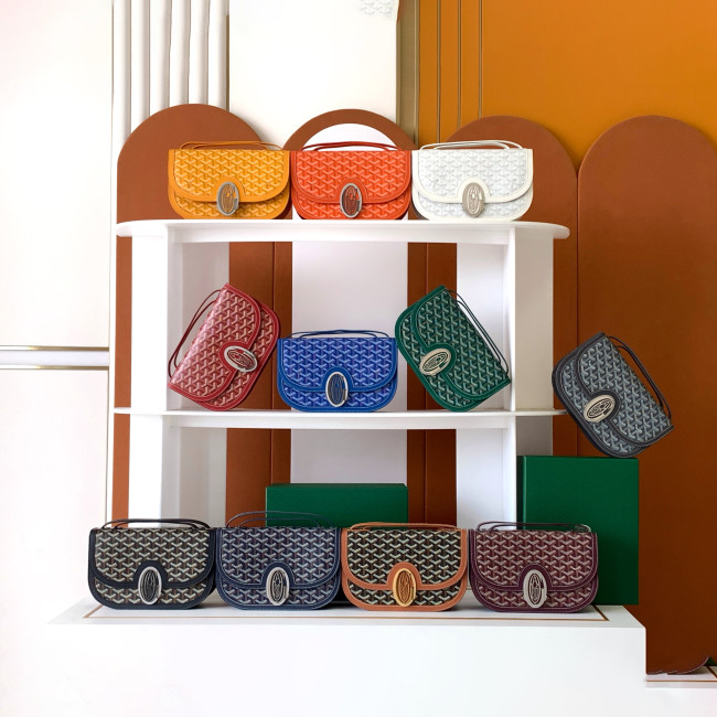 NIGO GOYARD Men's and Women's Old Flower Full Print Adjustable Shoulder Strap Canvas Patchwork Leather Flap Messenger Bag Shoulder Crossbody Bags #nigo75318