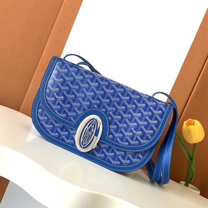 NIGO GOYARD Men's and Women's Old Flower Full Print Adjustable Shoulder Strap Canvas Patchwork Leather Flap Messenger Bag Shoulder Crossbody Bags #nigo75318