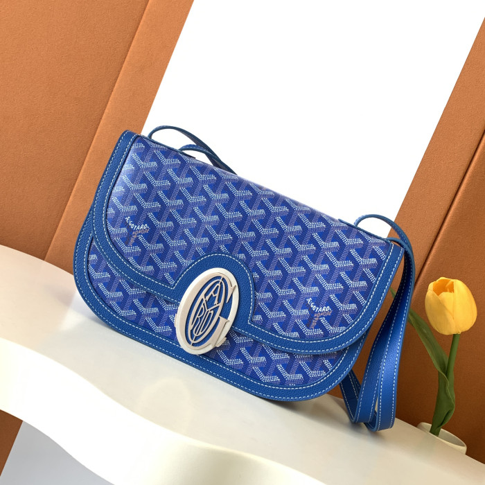 NIGO GOYARD Men's and Women's Old Flower Full Print Adjustable Shoulder Strap Canvas Patchwork Leather Flap Messenger Bag Shoulder Crossbody Bags #nigo75318