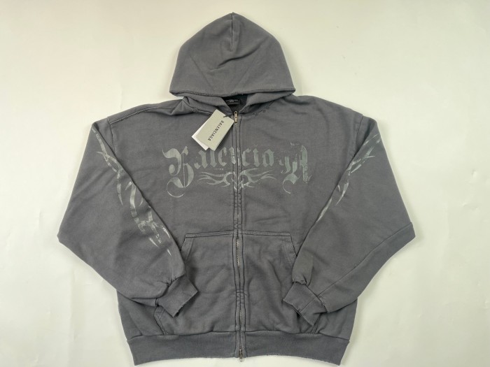 NIGO Balenciaga Men's Women's Spring And Autumn Letter Printed Solid Color Zipper Loose Solid Color Hooded Sweatshirt Jacket Ngvp #nigo9958